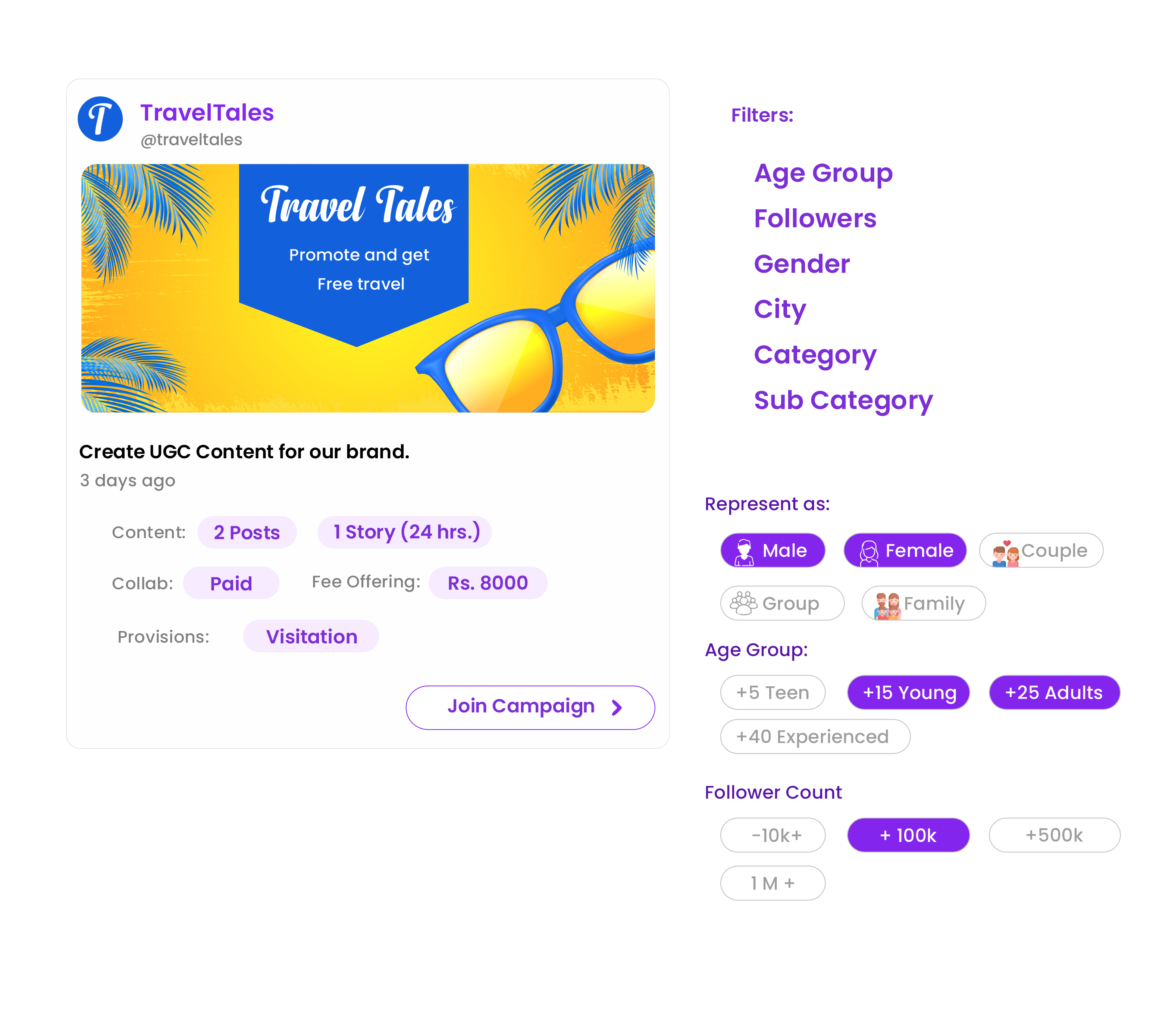 Chat, Collaborate and pay Influencers on the downloadApple